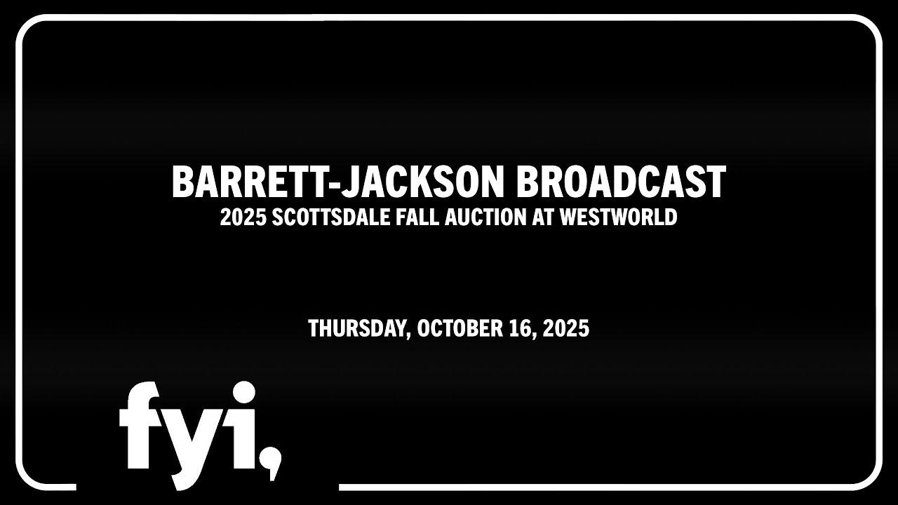 LIVE FYI // Barrett-Jackson Thursday Broadcast // 2025 Scottsdale Fall Auction